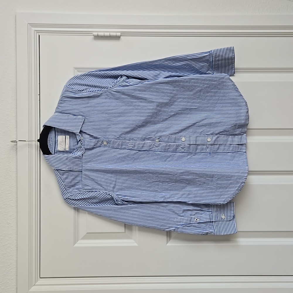 Vintage J Crew blue and white stripe top